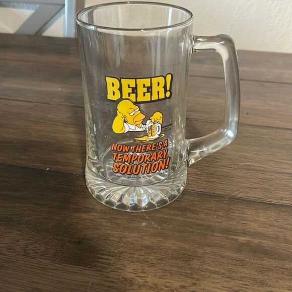 Vintage Homer Simpson Beer Mug | The Simpsons Quote Glass - Picture 1 of 6